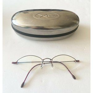 Silhouette Semi-Rimless Titanium Red Hinged Glasse